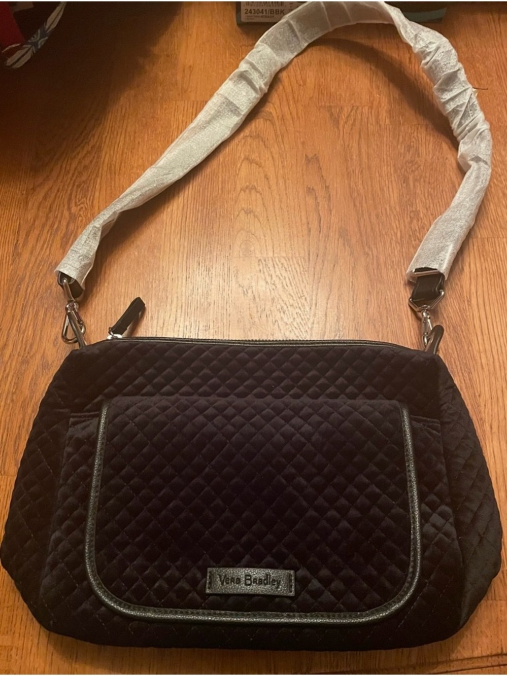 Vera Bradley Black Carson Mini Shoulder Bag